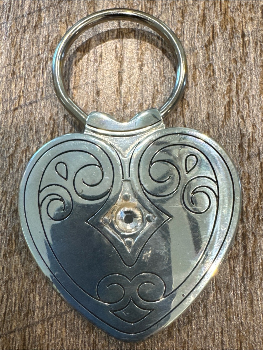 Brighton Silver-Tone Script Logo key Fob